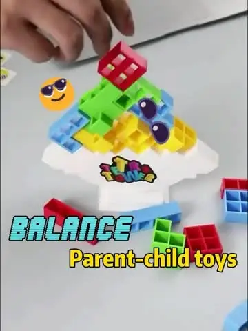 Tower Balance Blocks 88 Piezas | Juego Tetris 3D Apilable De Equilibrio | 22 Tarjetas De Desafío | Montessori Educativo | Regalo +3 Años Para Niños Y Adultos