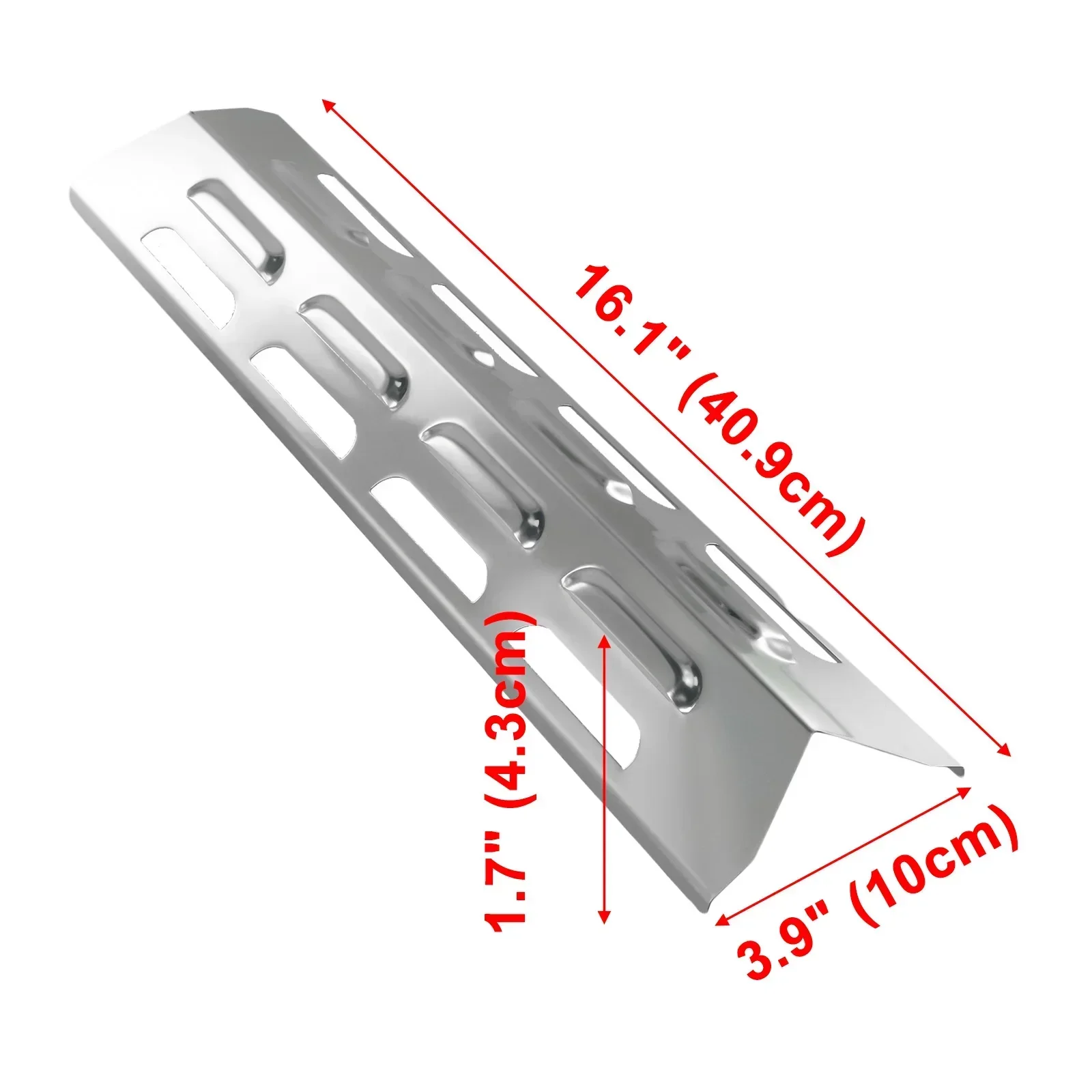 4 Pieces Stainless Steel Heat Plate Shield Universal Heat Tent For Burner Cover Flame Tamers Replacement For Gas Grill