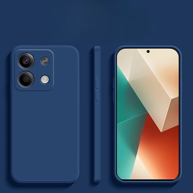 thumbnail image 1 of Funda cuadrada de silicona líquida para Xiaomi Redmi Note 13 Pro Plus, 4G, 5G, funda trasera suave protectora para cámara, 1 of 5