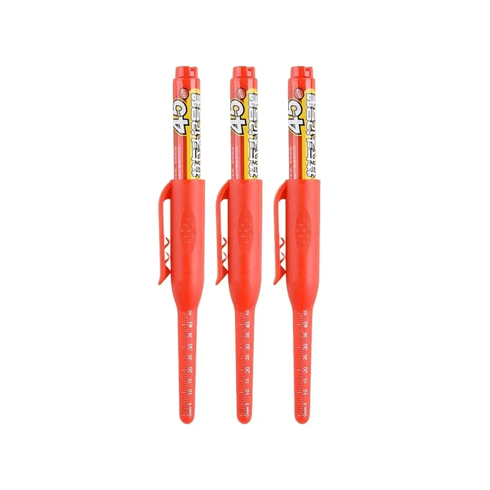 Deep Hole Marker Pens with Long Nib Head - Waterproof Ink for Precision Woodworking