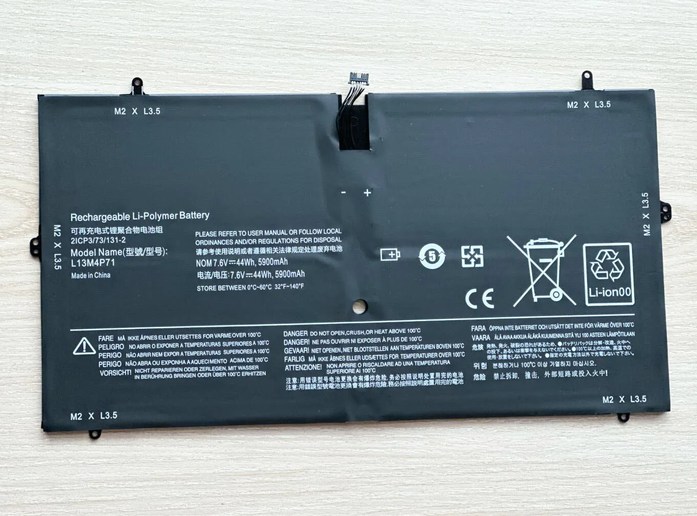 Bateria do Portátil para Lenovo Yoga Pro 1370 L13m4p71 L14s4p71 Yoga Pro-i5y71yoga Pro-i5y70f - Imagem 2