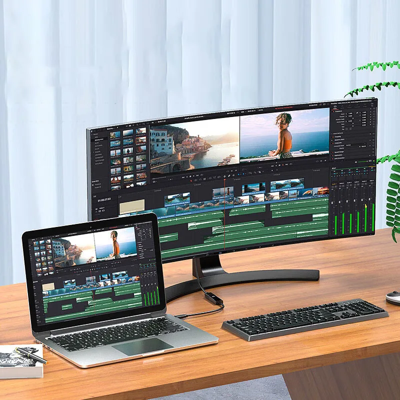 USB Type C Video Cable Converter Cable 4K USB3.1 10Gbps HDTV Adapter Cord USB Type C to HDMI-compatible Splitter For MacBook