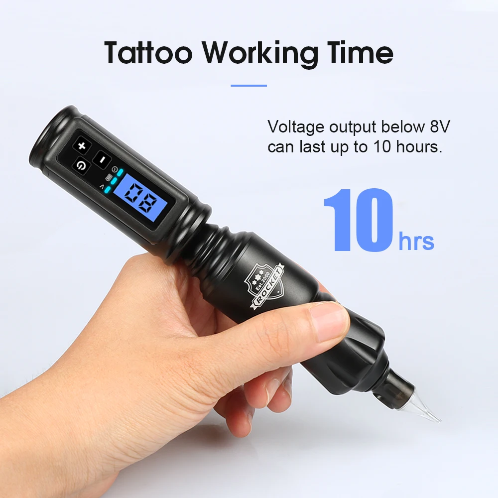 Tattoo Supplies Tattoo Kit Professional Mini Wireless Power Supply For Tattoo Machine Portable Battery RCA/DC Jack LED Digital Screen Type-C Cord