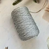 200g/ball Shiny Silver Thread Yarn For Hand Knitting Crocheting DIY Craft Bags Sparkling Yarn Hand Woven Crocheting Material 3