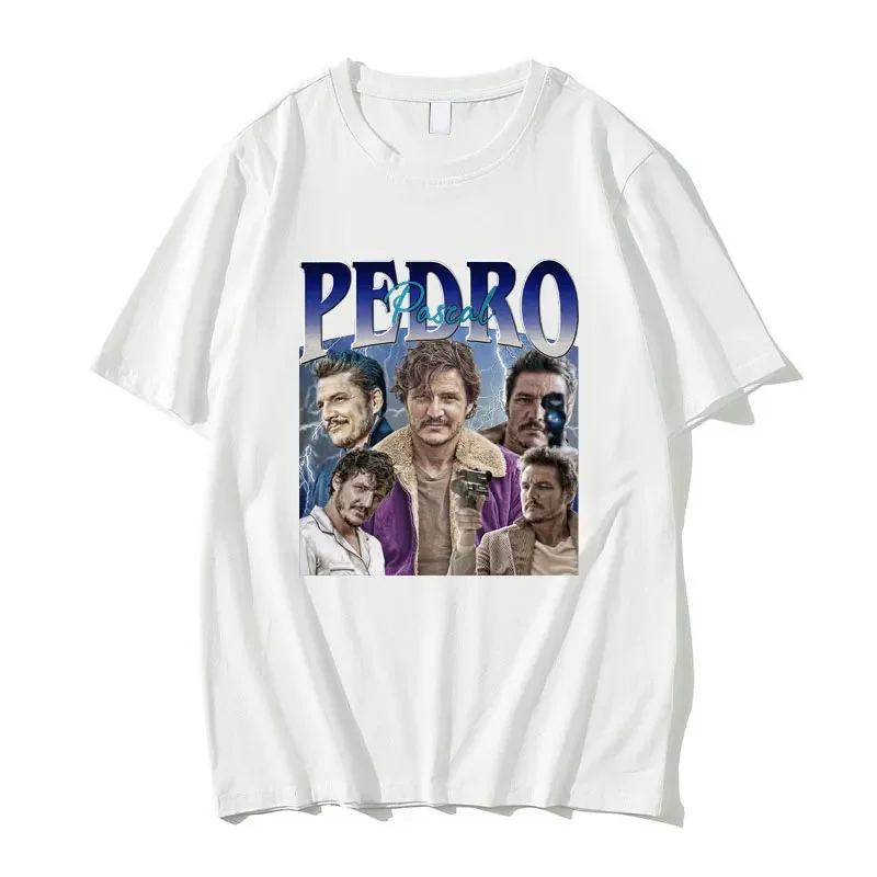 

Vintage Wear Fashion Oversized Couples T Shirts Pedro Pascal Graphic T-shirt Movie TV Actor Tshirt Summer Men Women Y2k Clothes