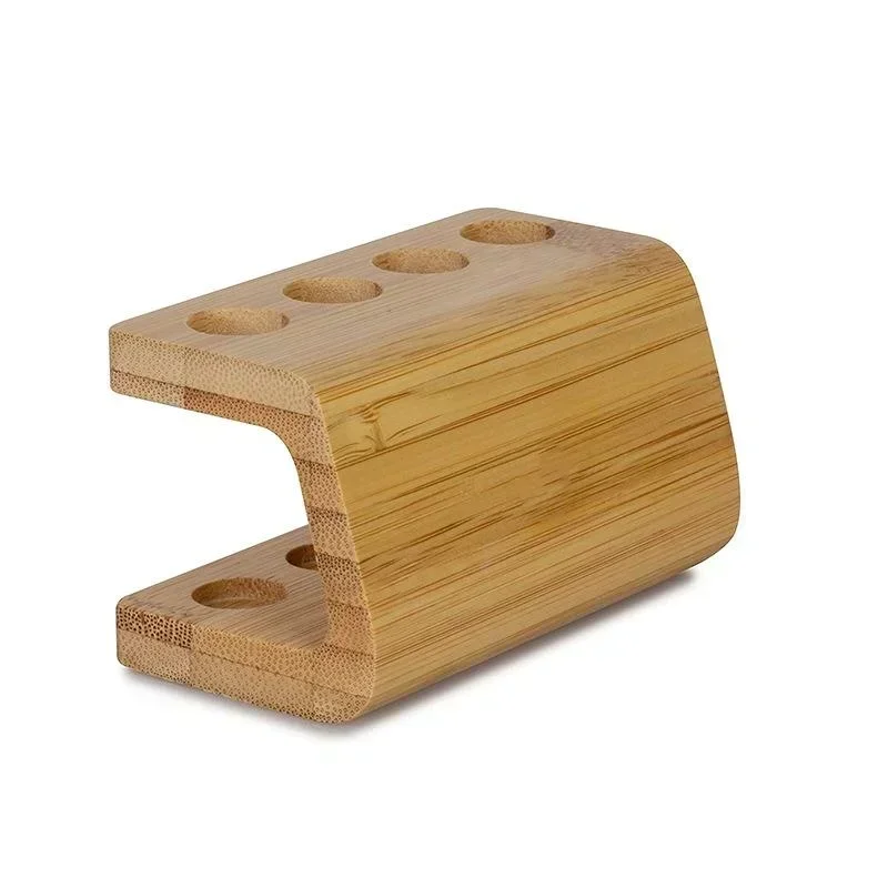 Mini Bamboo Toothbrush Head Holder Stand Space Saver