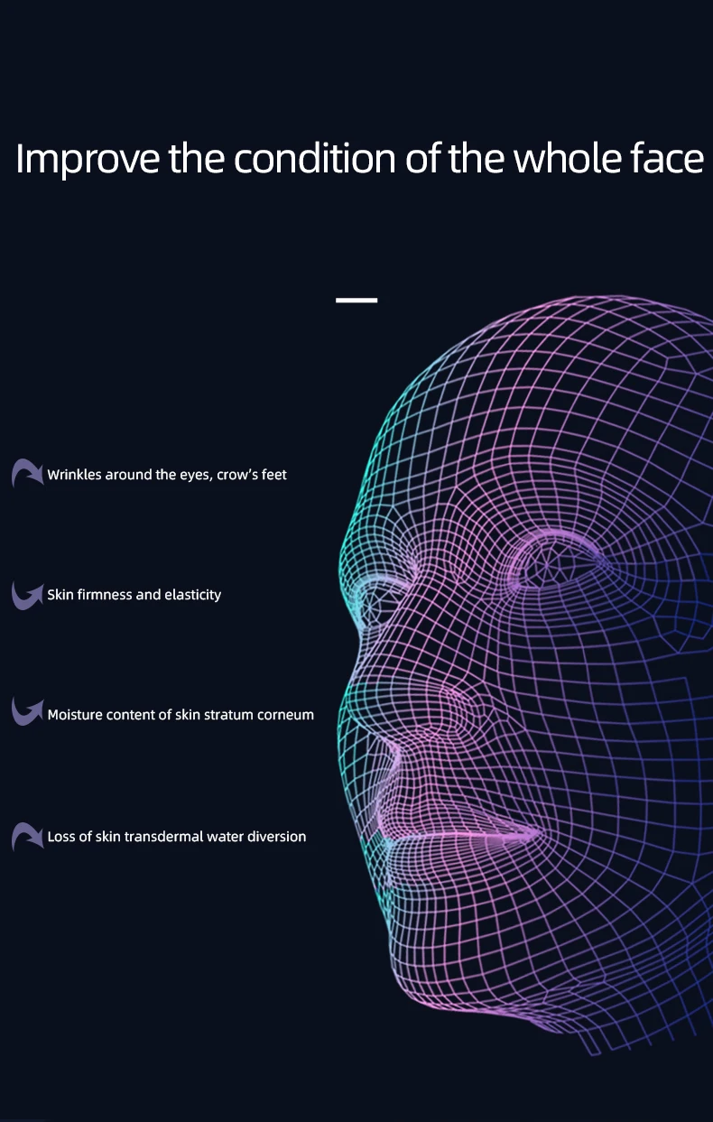 6 in 1 EMS Microcurrent Facial Massager Sonic Vibration Face Lifting Machine LED
