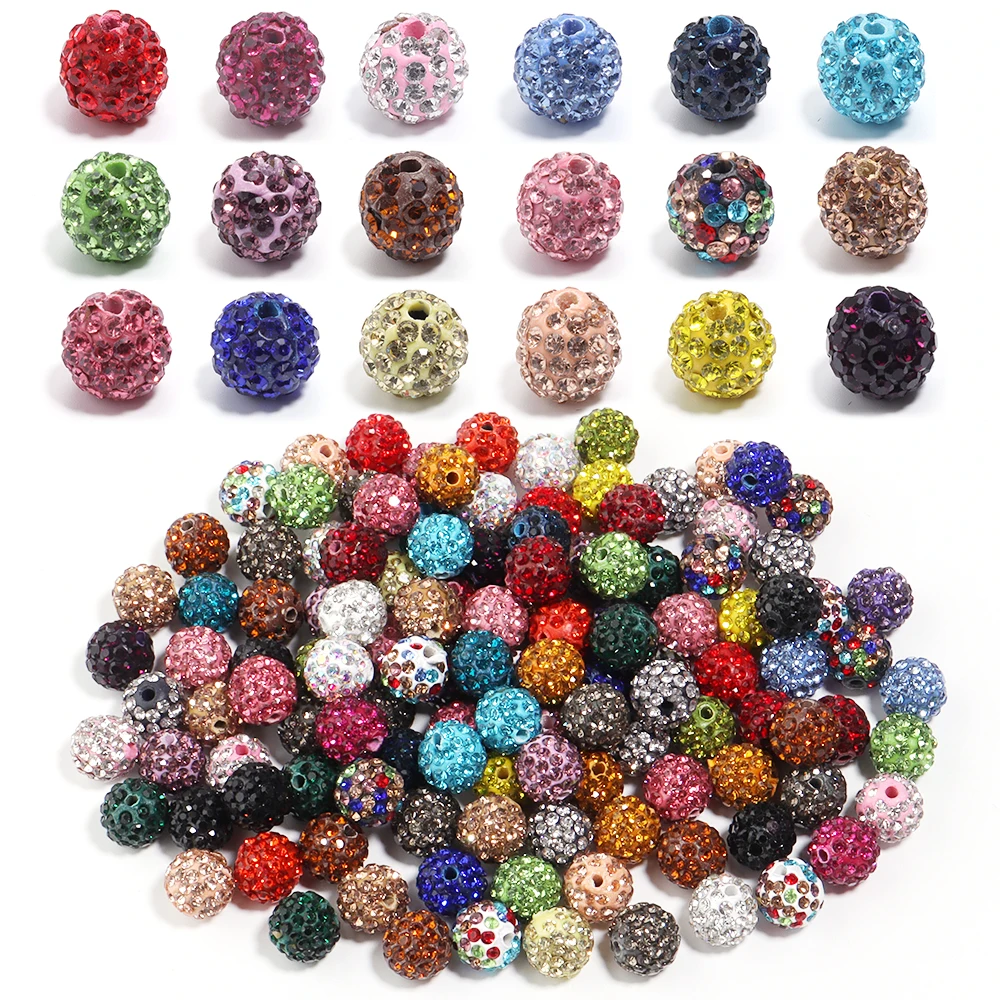 200 Perline Strass 10 Mm Lucide Colore Viola Chiaro – Perline In Cristallo E Argilla Per Creare Gioielli, Bracciali Shamballa E Decorazioni Fai Da Te - 2