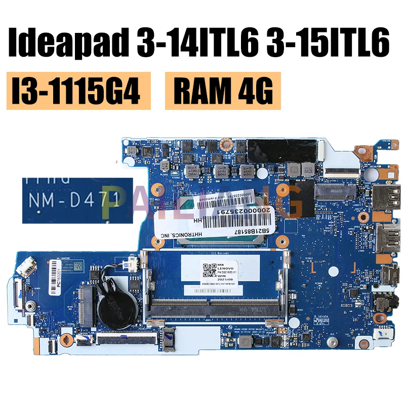 HS460 HS560 NM-D471 For LENOVO Ideapad 3-14ITL6 3-15ITL6 Notebook