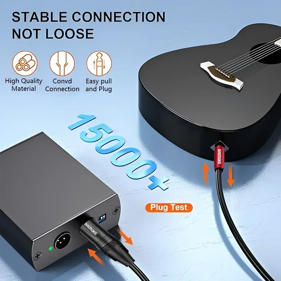 6.35mm 1/4 Jack Mono SPEAKER Kabel Gitaar Versterker Hoofd Kast Lead 3m [3 meter
