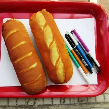 Astuccio per matite a forma di pane Kawaii Astuccio per matite con personalità divertente di grande capacità Regalo per bambini Ritorno a scuola Cancelleria carina