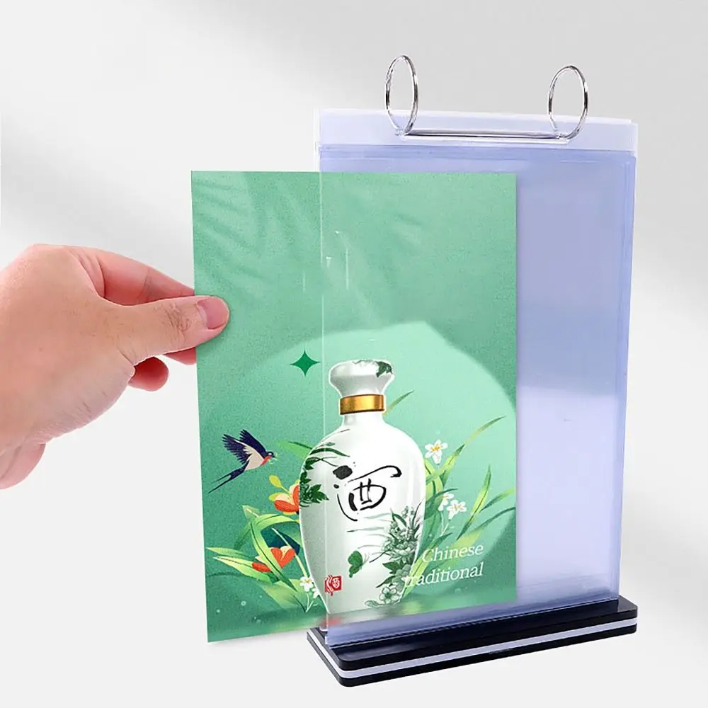 A4 A5 A6 Table Menu Stand Convenient Portrait Pageable Paper Menu Display Stand Landscape Waterproof Flip Table