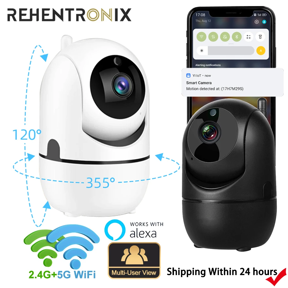 Telecamera Ip Wifi Indoor Telecamera Di Sorveglianza Wireless Home 1080P Ptz Auto Tracking Baby Monitor Alexa Telecamera Ip Di Sicurezza 2.4G 5G
