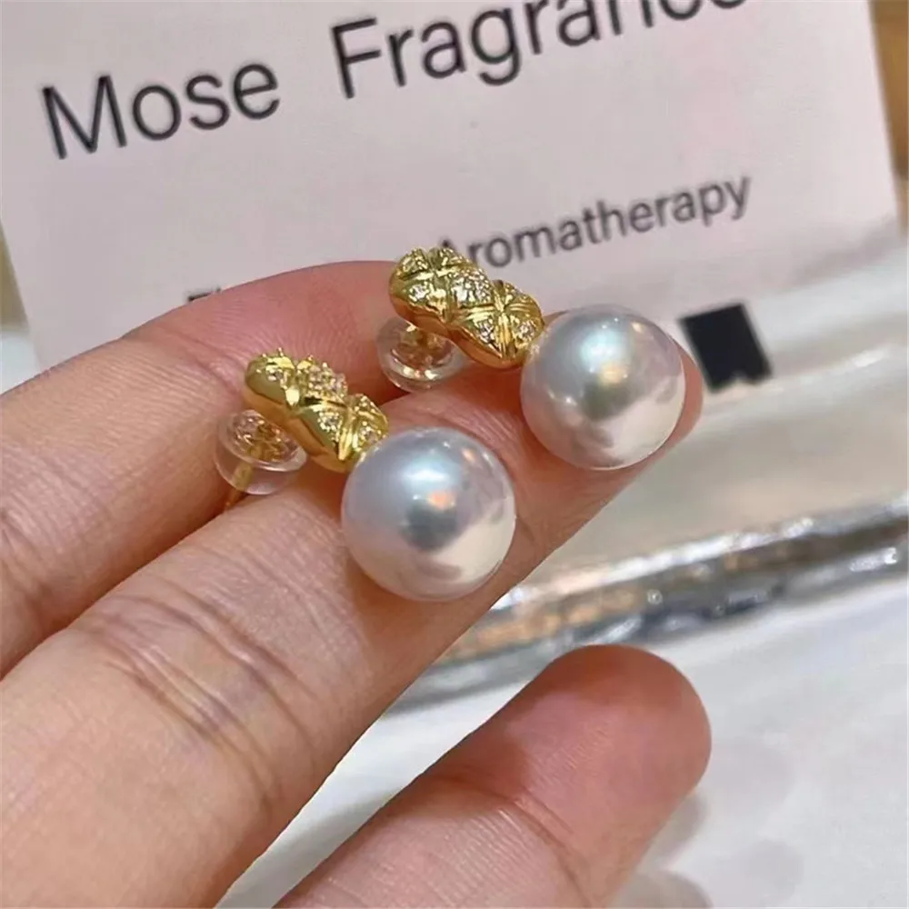 

18K Gold-Plating Pearl Beads Stud Earrings Setting Base Diy Jewelry Making Findings&Components A027