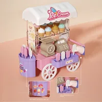 Dessert Stand Ice Cream Truck Toy Luminous DIY Mini Bread Truck Mini Colorful Children's Food Stand Truck Toy Pretend Play House 2