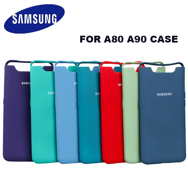 phone pouch for running Samsung A80 A90 Liquid Silicone Case Official Silicone Soft Back Cover Samsung Galaxy A80 A90 Case Protection Cover cell phone belt pouch