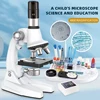 Magnification 1200 x large microscope set for primary school students science experiment teaching educational children toy gift 3