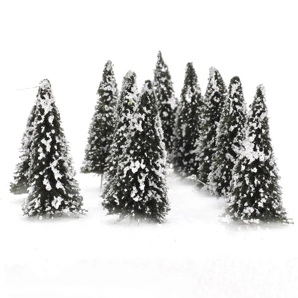 Snowcapped Mini Pine Trees Train Set Winterization Christmas Miniature  Trees Landscape, Pine Trees for Dollhouse Winter Scenes, Set of 3 