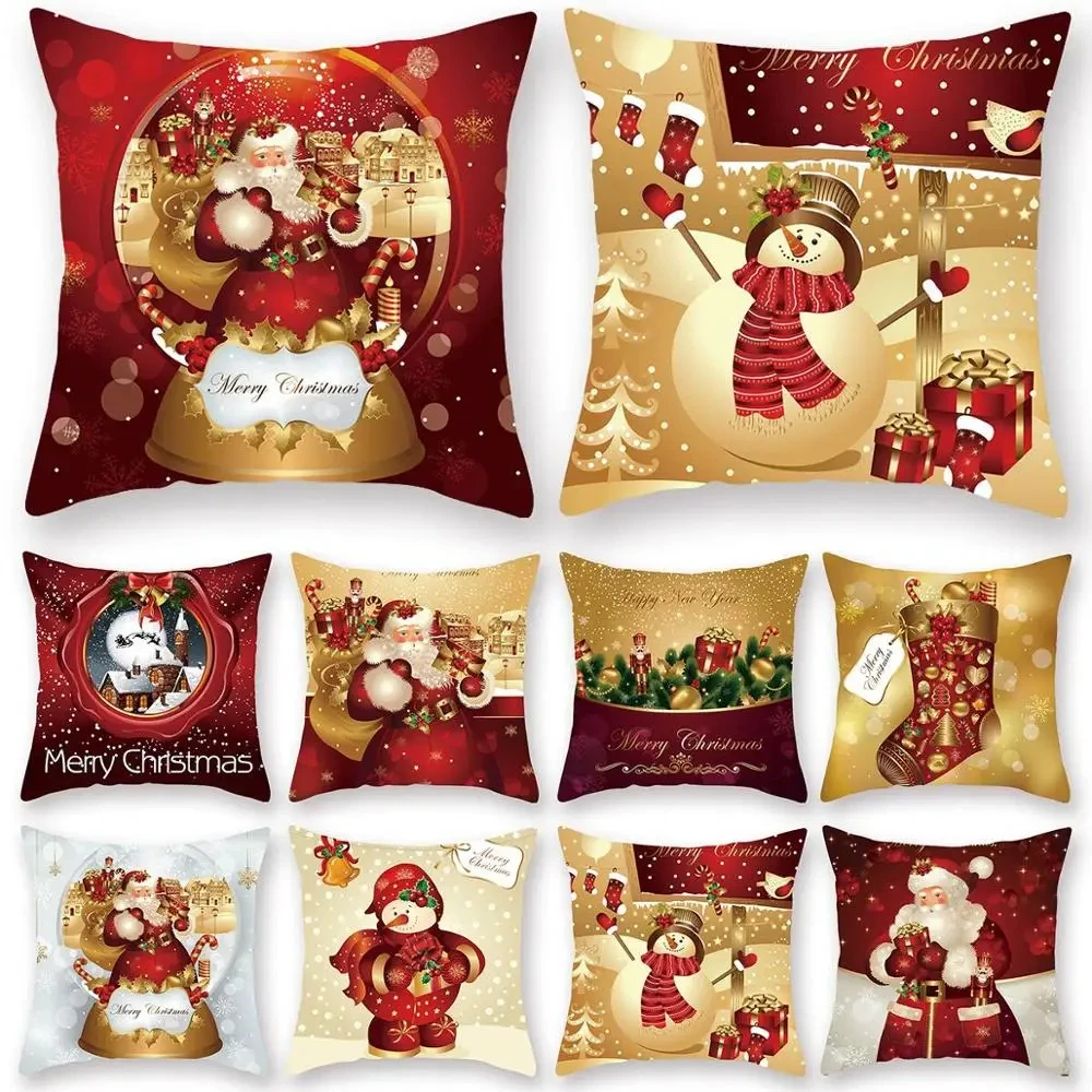 Christmas decorations Christmas Cushion Cover Navidad Noel Xmas Gifts