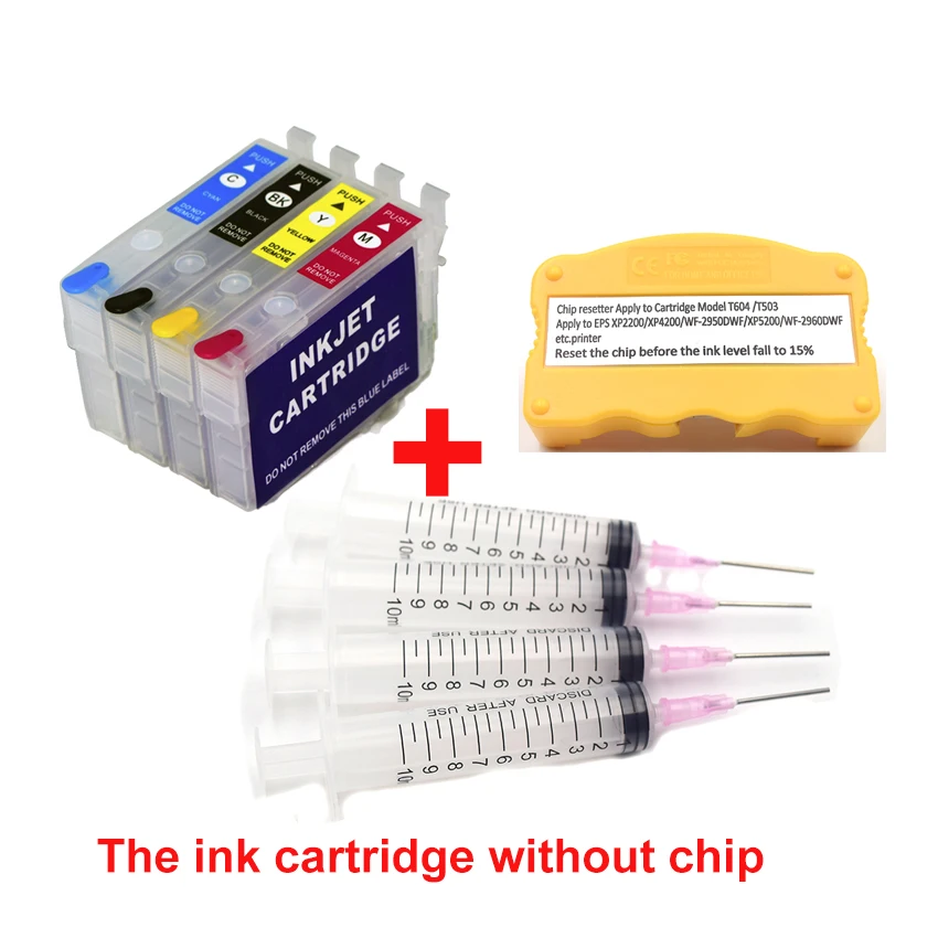 Einkshop 503 503XL Refill Ink Cartridge None Chip For Epson XP-5200 XP-5205  WF-2960 WF-2965 Printer - AliExpress