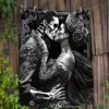 Elegant Gothic Skeleton Couple Blanket - Soft, Cozy, Stylish Decor for Ultimate Home Comfort and Ideal Gift Choice 1