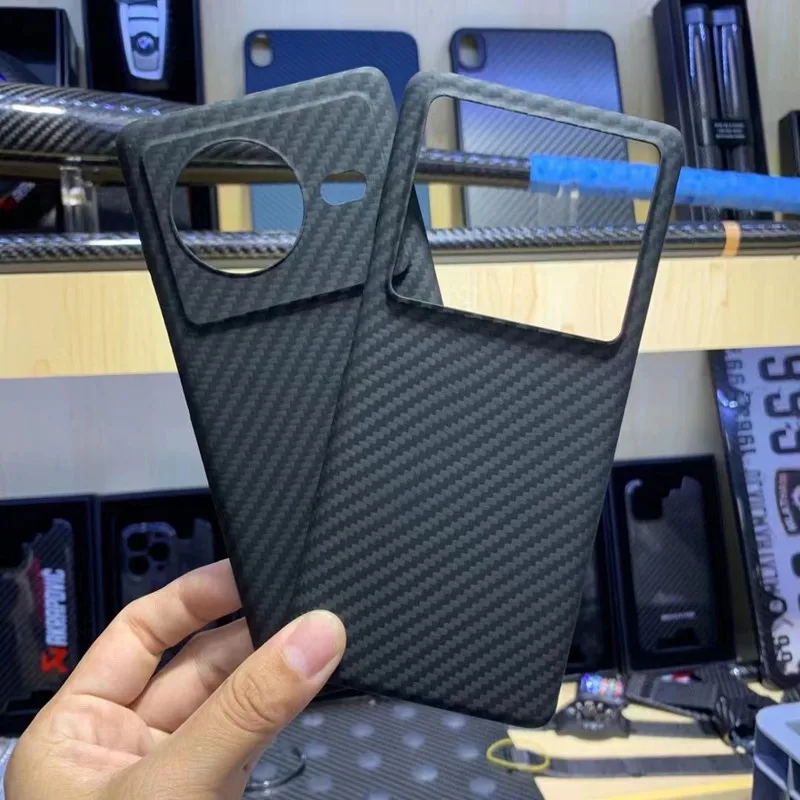 

Real Carbon Fiber Protective Phone Case For Vivo X80 Pro Ultra-Thin High-end Business Aramid Fiber Cover For Vivo X80 Case