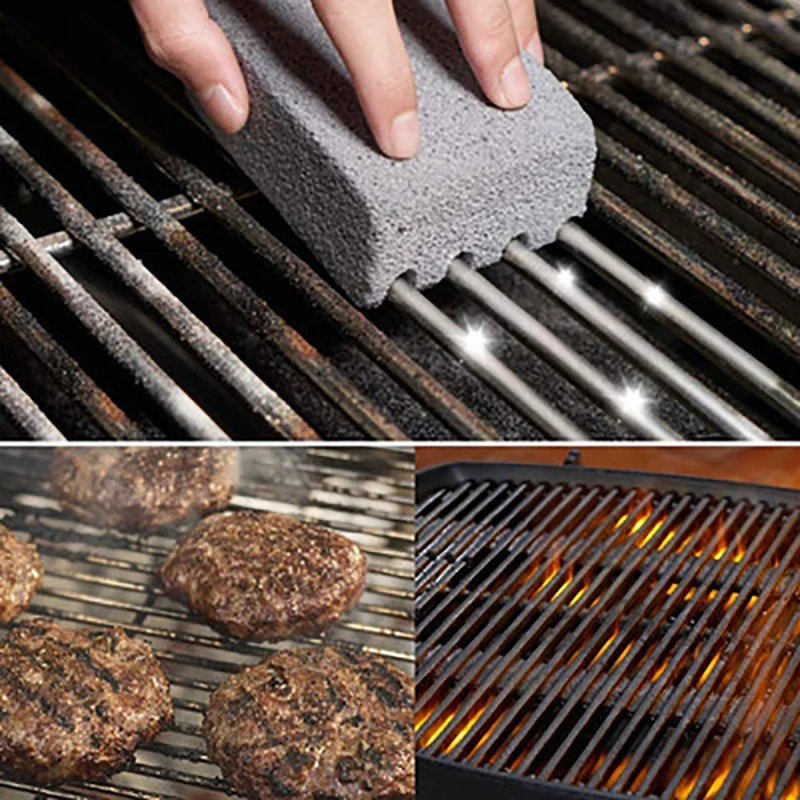 BBQ Grill Brick Block Handheld BBQ Cleaning Stone Barbecue Racks Stains Clean Scraper Cleaning Brush