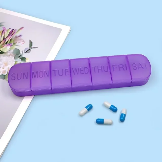 Boîte à pilules médicale hebdomadaire, étui à pilules, distribution de médicaments, Mini étui de rangement de pilules Portable à 7 grilles, boîte à pilules, conteneur de stockage de comprimés 5