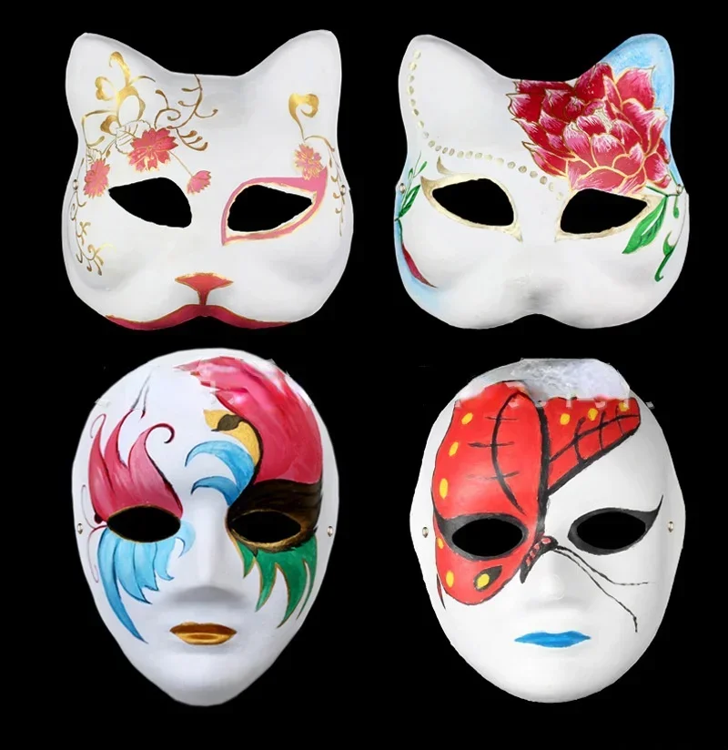 Máscara Sin Pintar De Bricolaje Máscara De Cara En Blanco Blanca Mascaras De Disfraz De Mascarada Estilo 1