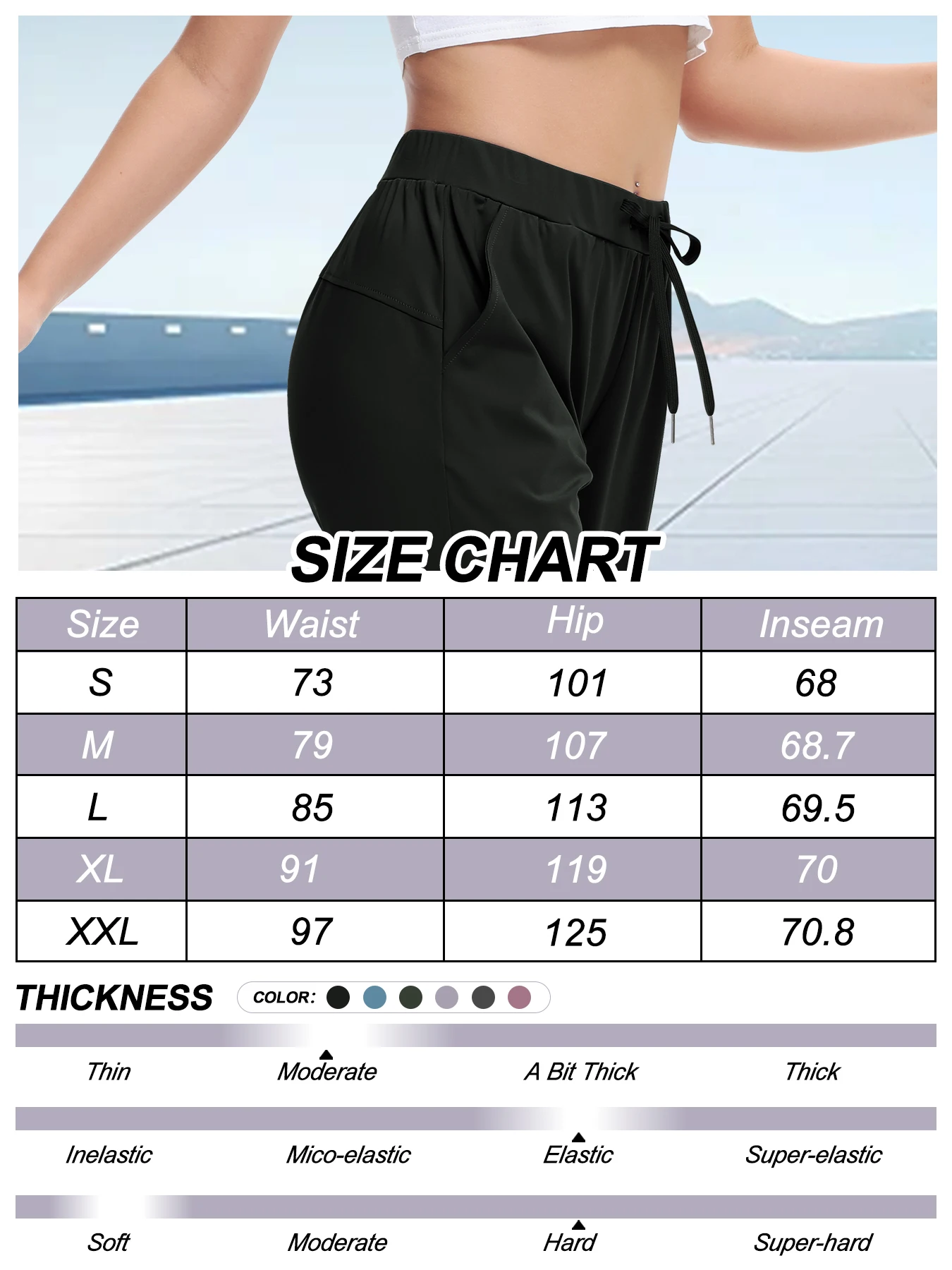 Women Quick-Dry Sports Pants Running Fitness Gym Sweatpants Outdoor Jogging Workout Trousers Cuffed Pants with Pockets 6