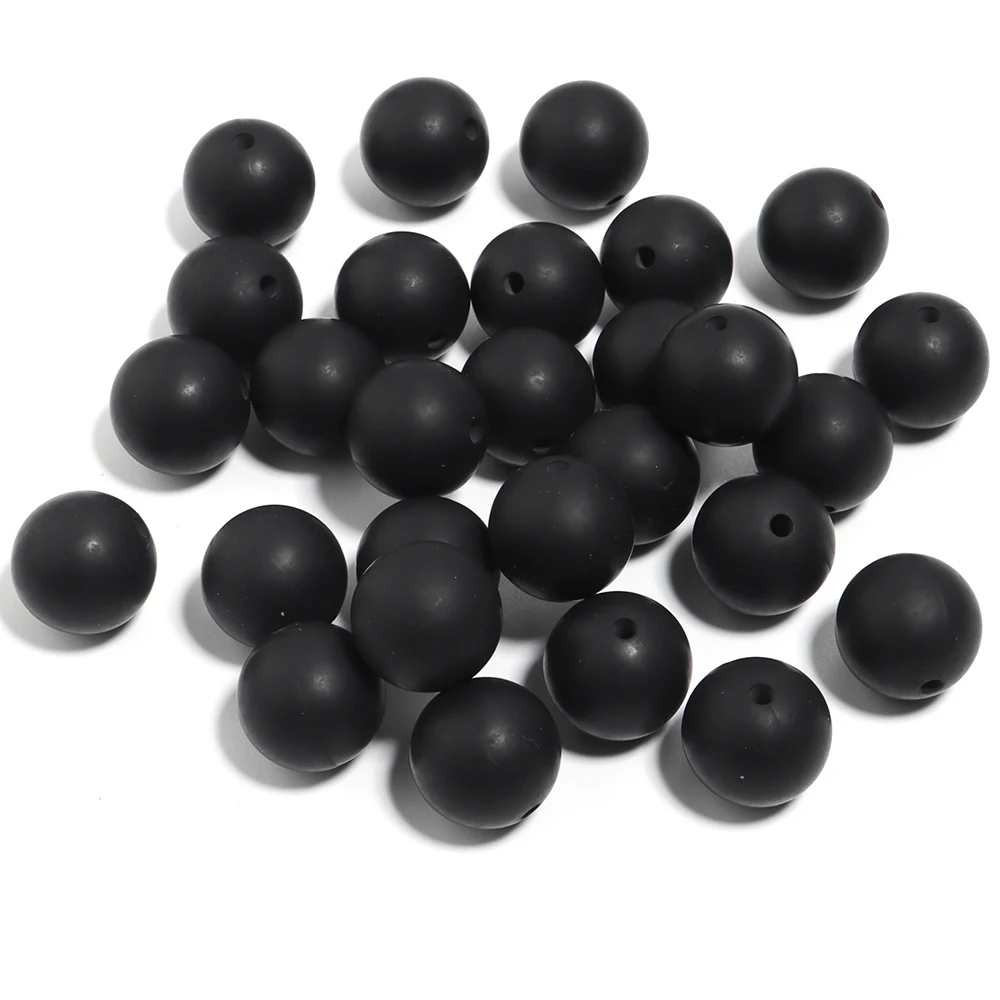 Colorful Silicone Beads - 20pcs Round Loose Spacer Beads for DIY Crafts and Accessories