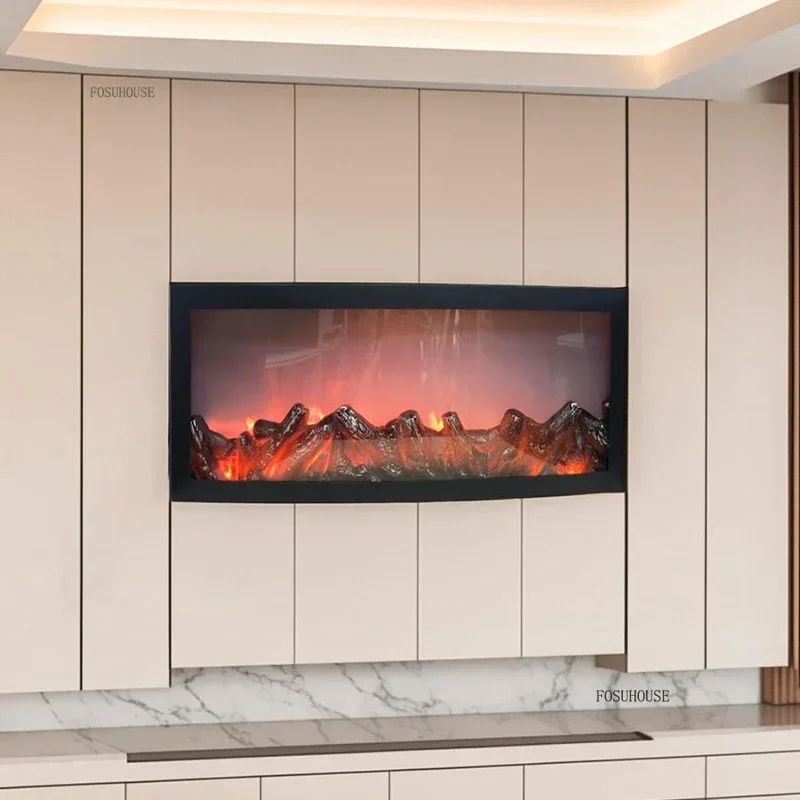 การจําลองความคิดสร้างสรรค์อิเล็กทรอนิกส์เตาผิงเครื่องประดับตกแต่งบ้านเปลวไฟโคมไฟแขวนผนังโรงแรม LED Modern Fire เตาผิง 1