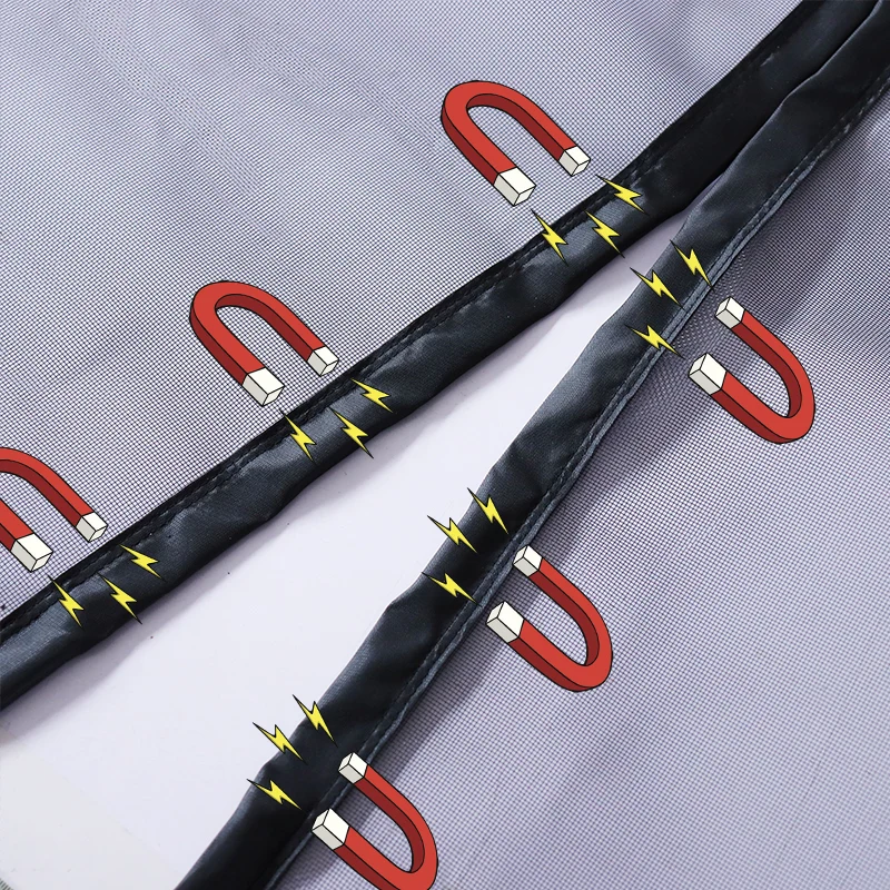 Schermo magnetico per porta Zanzariera per insetti Tenda per insetti volanti neri Chiusura automatica Maglia invisibile per cucina soggiorno interno 3