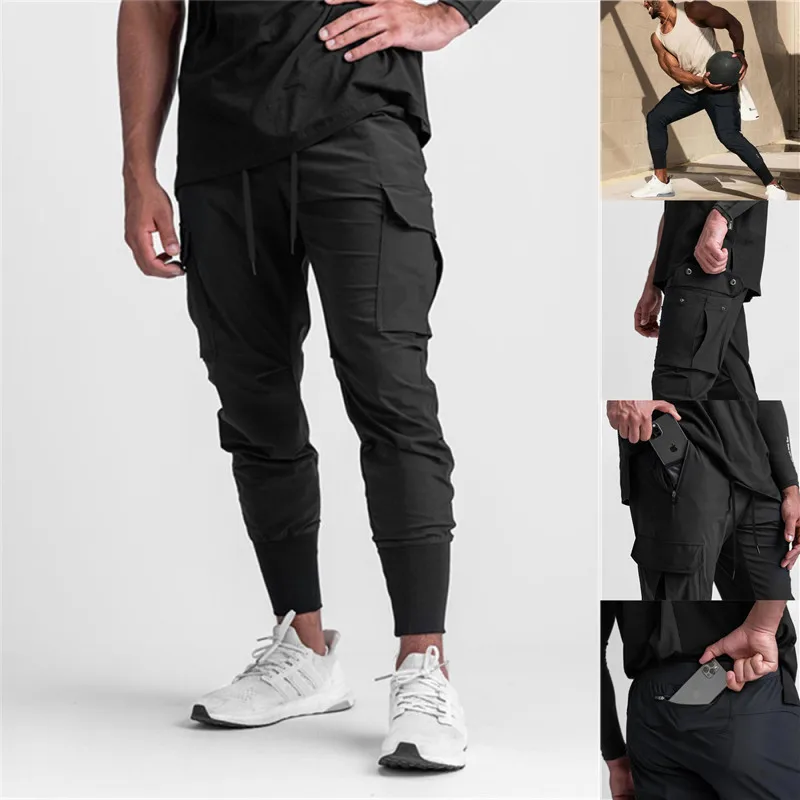 

Y2K Mens Gym Jogging Black Pants Sweatpants Casual Cargos Trousers Straight Basketball Sport Pant Men's Clothing Pantalon Homme