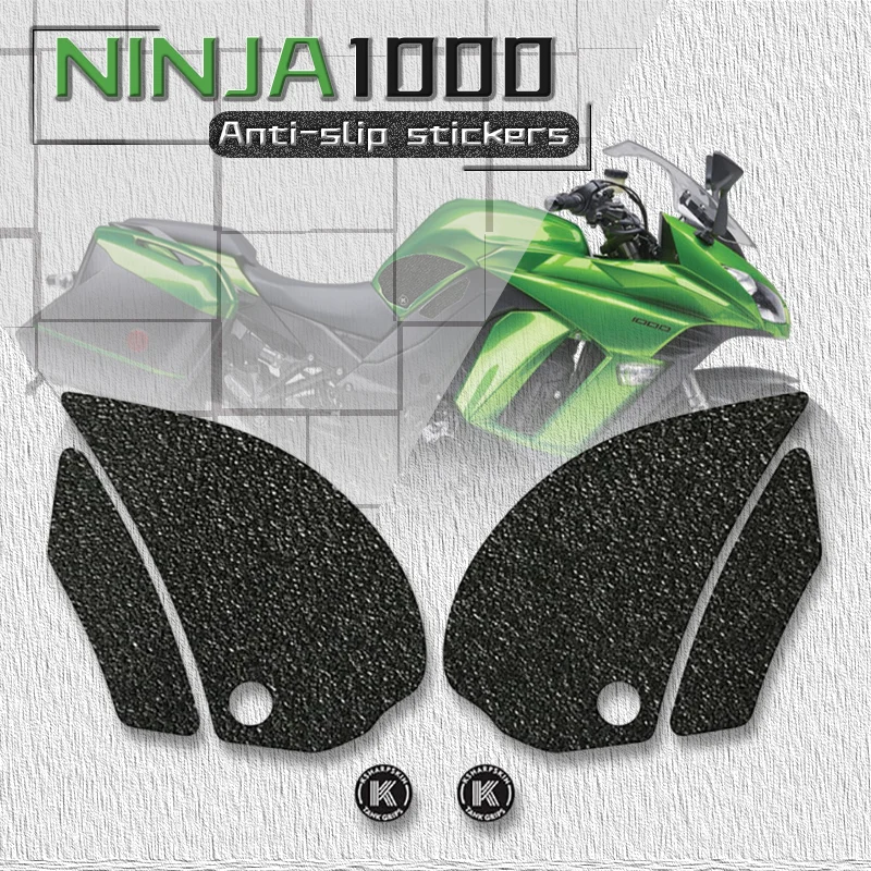 3D Gel Anti Slip Motorcycle Fuel Tank Pad Protection Sticker Decal Side Knee Grip Traction Decals For Z1000SX ABS Ninja1000 ABS