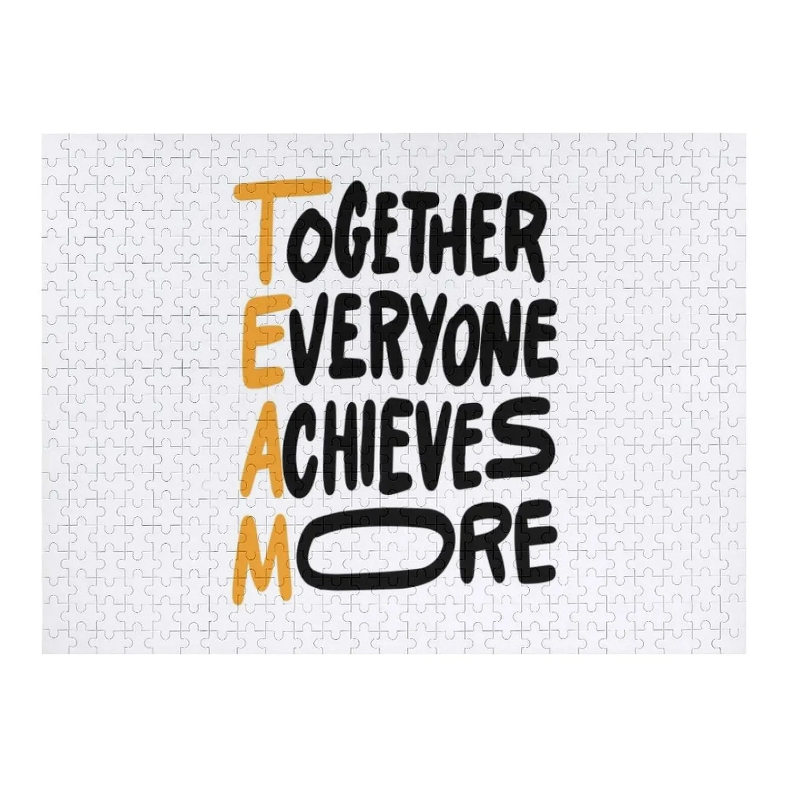 Team Together Everyone Achieves More Inspirational Quotes Jigsaw Puzzle Personalized Kids Gifts Puzzle