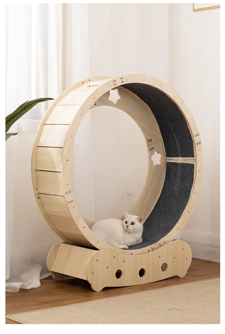 Manufacturer Wood Running Wheel Cat Treadmill