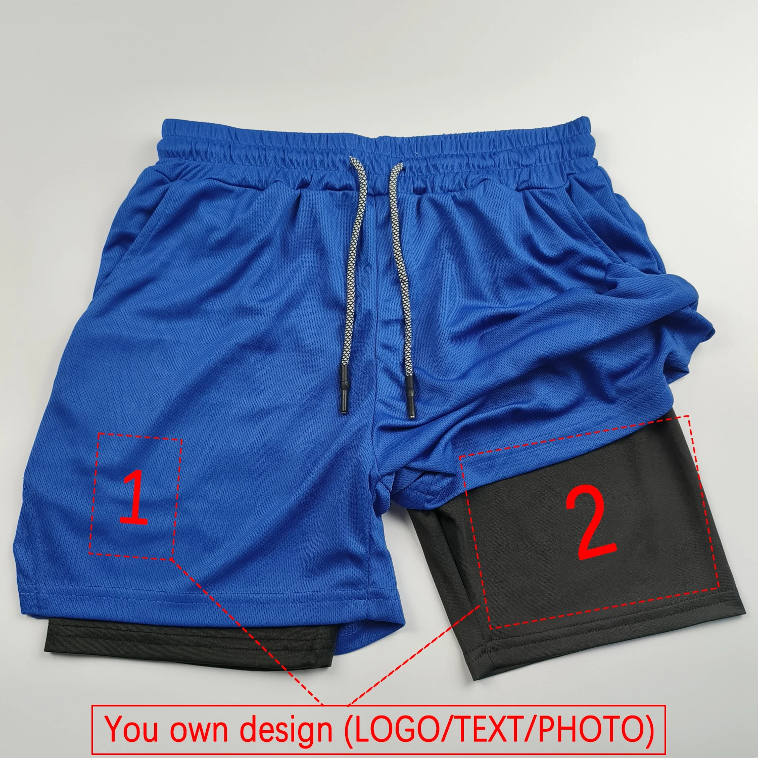 Customized Men's and Women's Sports Shorts Quick drying Double layered 2-in-1 Shorts Team Customized Exclusive Customization 4