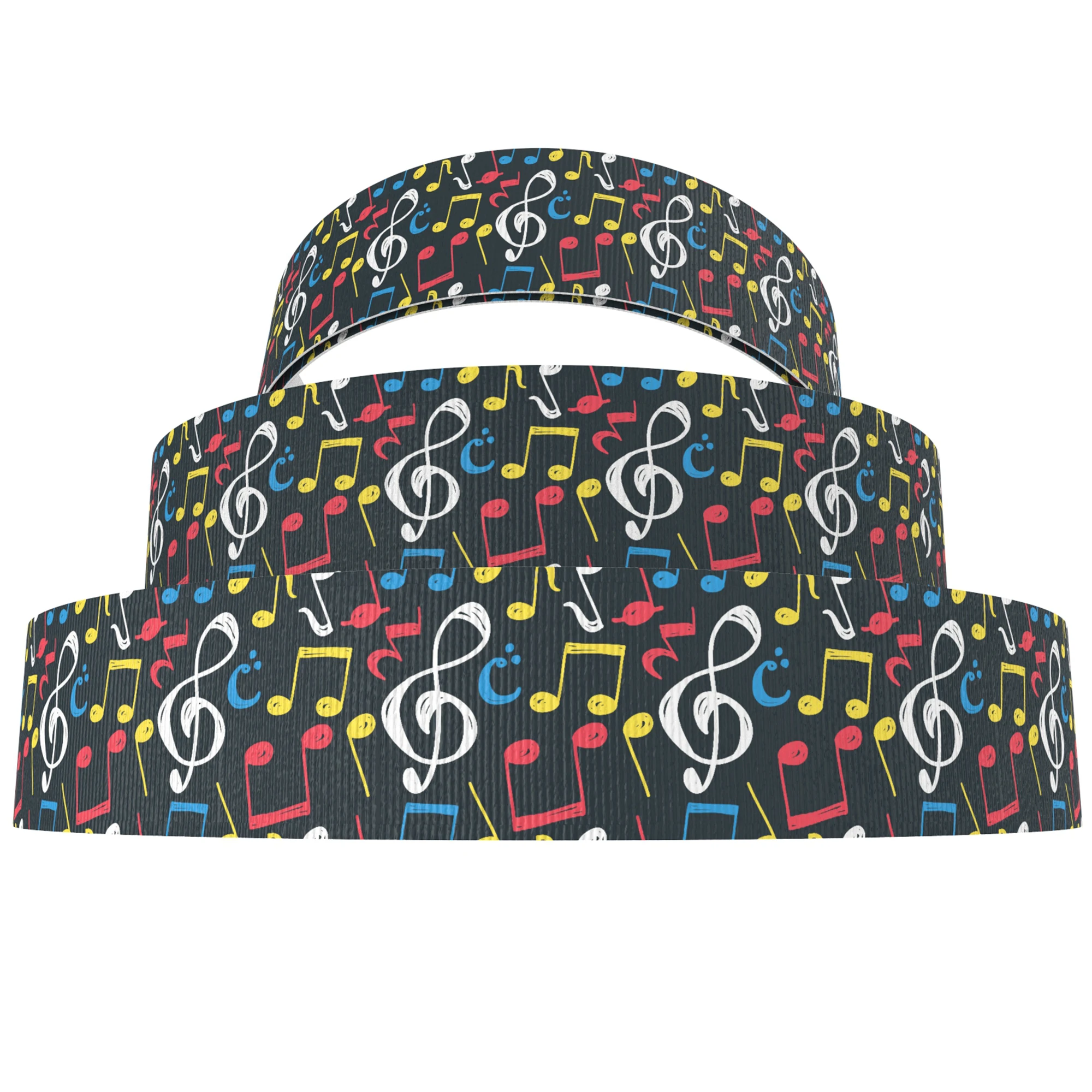 5 Yards Multi Size Music Guitars Violin Printed Grosgrain Ribbon For Gift Wrapping DIY Bowknot Party Crafts,5Yc35262