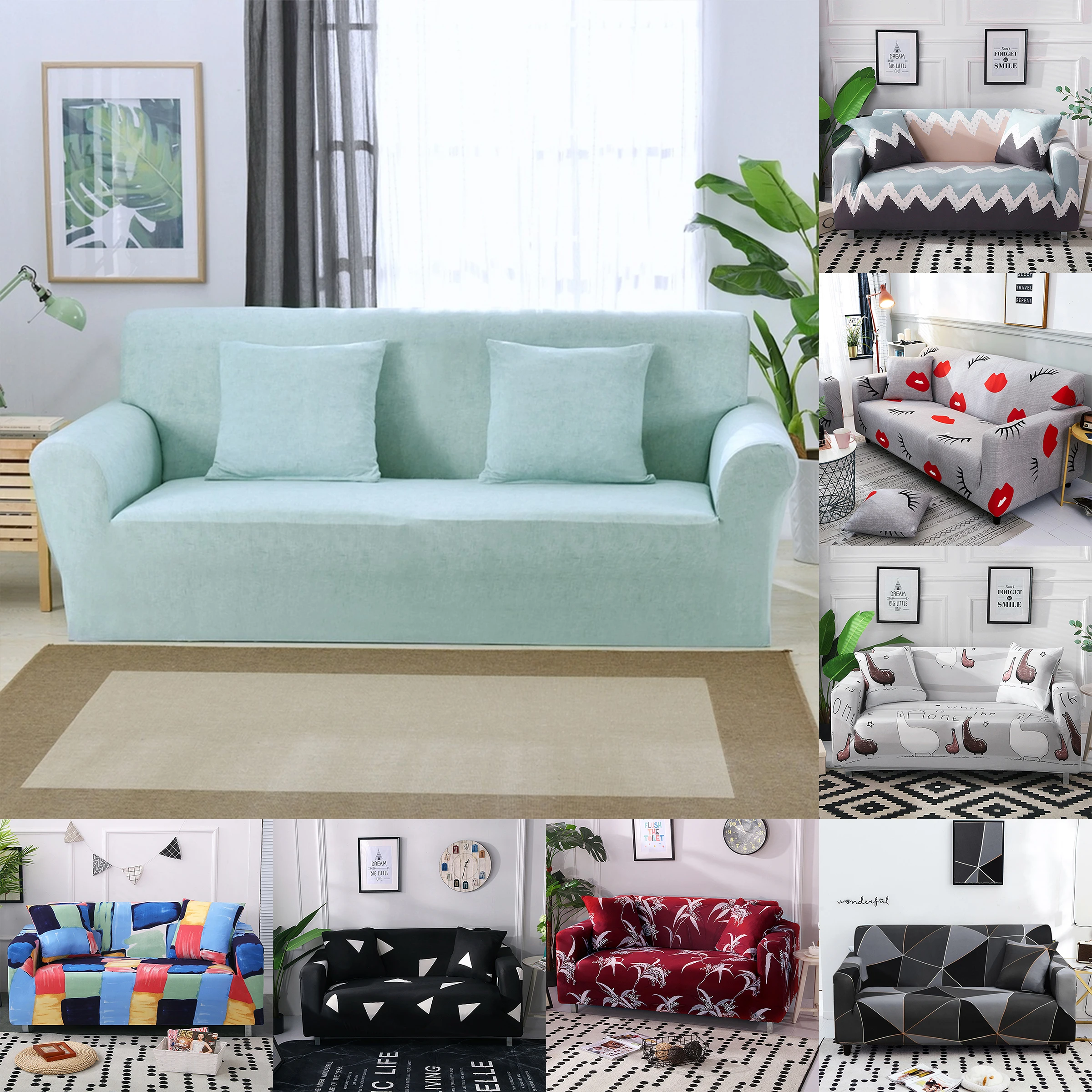 

Stretch Corner Sofa Cover Slipcovers Elastic All-inclusive Couch Case for Different Shape Sofa Loveseat Chair L-Style Sofa Cover