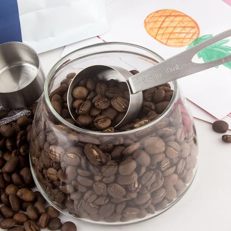 Stainless Steel Coffee Bean Spoon Short/Long Handle Measuring Coffee Scoop Home Kitchen Sugar Powder Coffee Bean Scoop 30ml/10g images - 6
