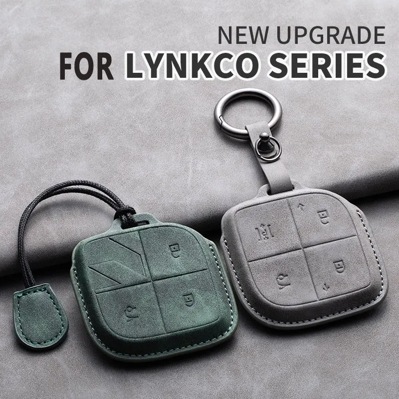 

Leather Car Key Case Cover For LYNK&CO 08 2022 2023 2024 LYNKCO 01 02 03 05 06 09 Auto Key Fob Holder Keychain Accessories