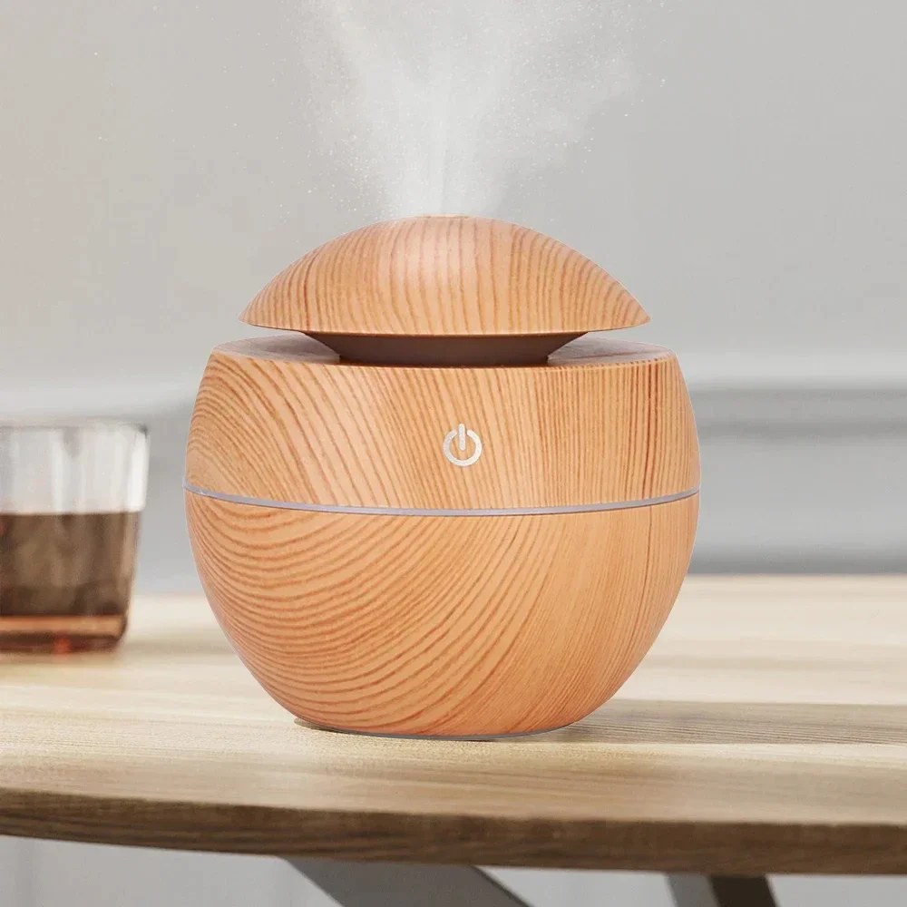 Home Wood Grain Air Humidifier Purifier Aroma Diffuser USB Ultrasonic Cool Mist Sprayer Essential Oil Fragrance 1