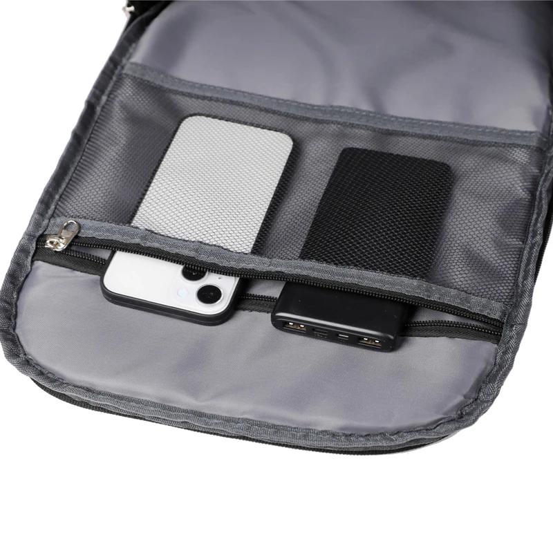 Men's Notebook Backpack, large capacity business travel backpack, adjustable shoulder strap, multiple pockets, safety zipper clo