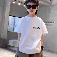 Ensemble deux pièces T-shirt blanc + short de marque Summer pour enfants, nouvelle collection mode garçon fille 3-12 ans, ensemble décontracté sport à manches courtes 5