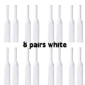 8 pairs white