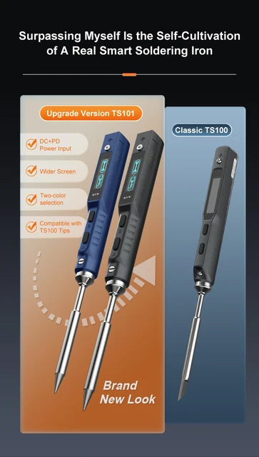 Saldatore Portatile TS101 Con Display OLED - Fino A 90W, USB-C E Programmable - Foto 7