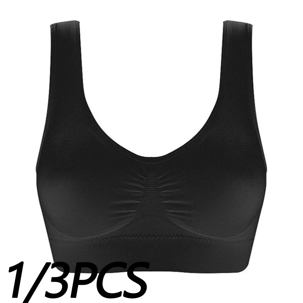Women Lingerie Bra Seamless Crop Top Vertical Stripe Breathable Sports Fitness Tube Tops Yoga Underwear