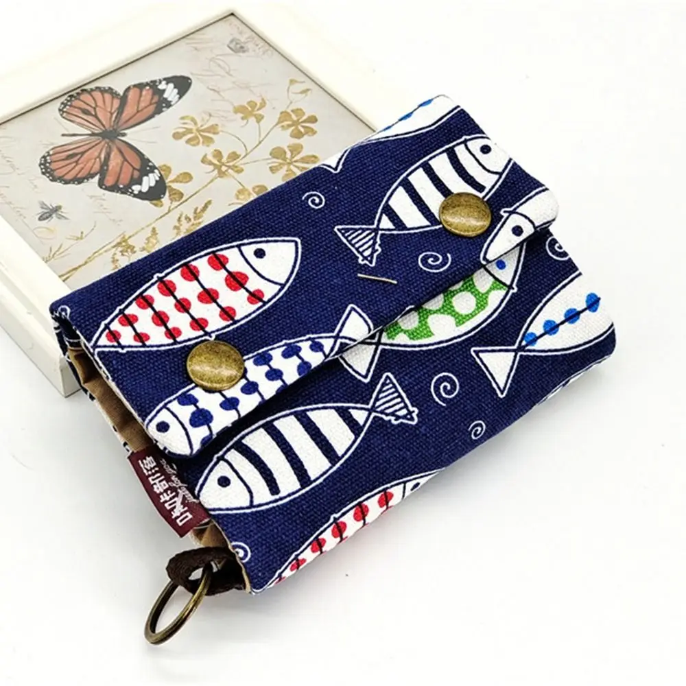 Multifunktion ale tragbare Leinwand Geldbörse dreifach drucken Maneki Neko Brieftasche Karten halter Glück Katze Reiß verschluss kurze Brieftasche Frauen – Detail 4