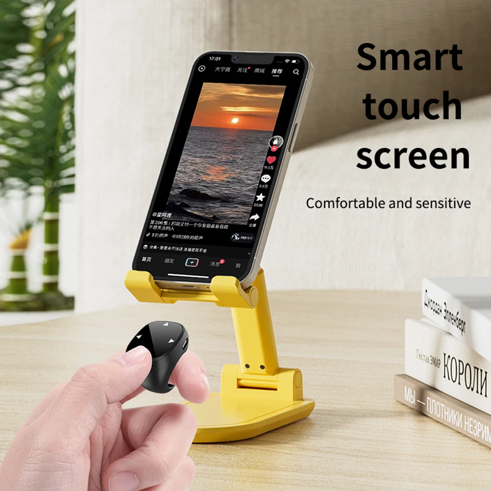 Bluetooth Remote Control Scrolling Ring E-book Page Turner for Tiktok Video Scrolling Remote Control Selfie Stick Camera Control